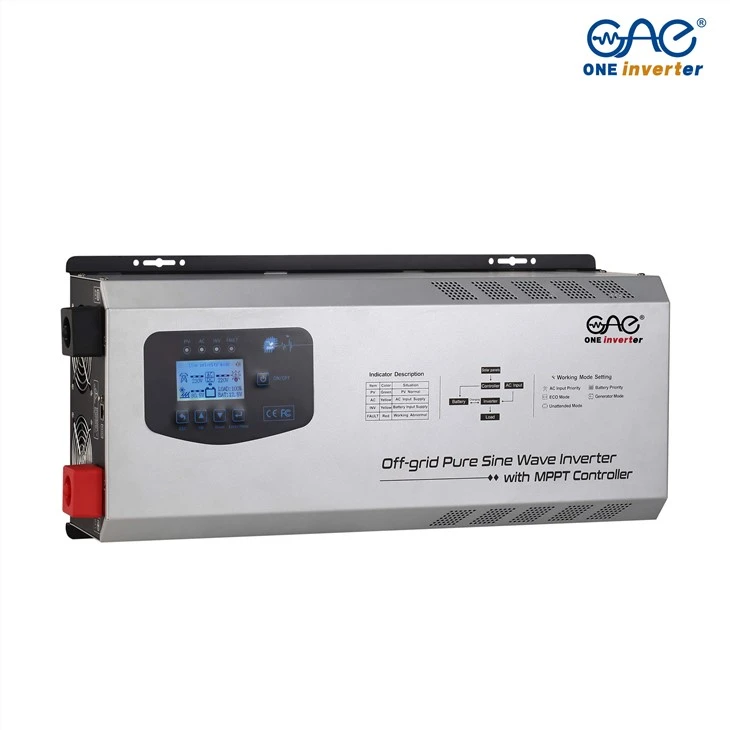 Offgrid 6KW hibrīda invertors 60A MPPT